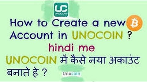 How create bitcoin wallet in unocoin youtube in hindi