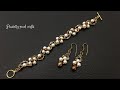 Easy Pearl Jewelry Making At Home//Bracelet &amp; Earrings// Handmade Jewelry/@PinisettyPearlCrafts