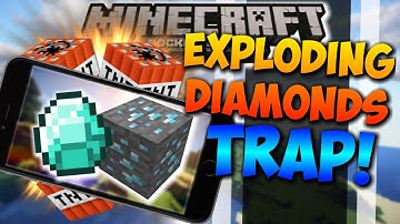 Minecraft PE - Exploding Diamond Trap | Tutorial ~ MCPE 0.14.1