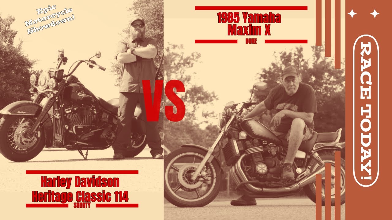 Old School vs New School... 1985 Yamaha Maxim vs 2018 Harley Davidson Heritage: Comparison and Race!
