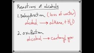 Reactions of Alcohols with Examples