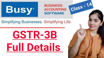 GSTR-3B Full Details in Busy Software || what is GST Return || what is GST