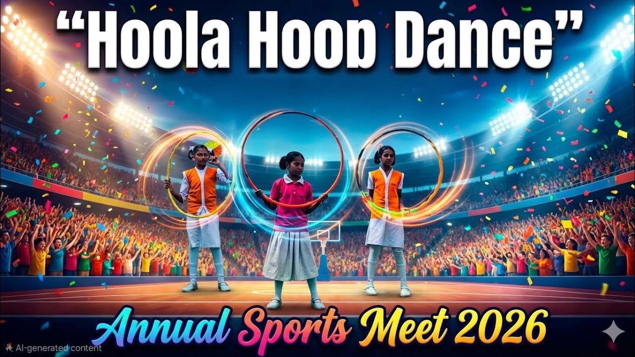 Hoola Hoop Dance performance Annual sports meet 2026 #abhyudayaschool #sports #games 
