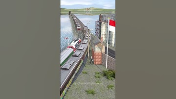 Kecelakaan Kereta Api Cepat Melintasi Rel Persilangan 5 Kereta #train #automobile #railway #kereta