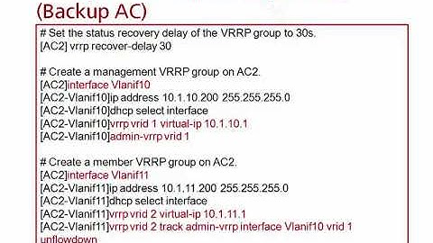 30 HSB + VRRP Backup Configuration Example   7 2 Hot Standby Backup