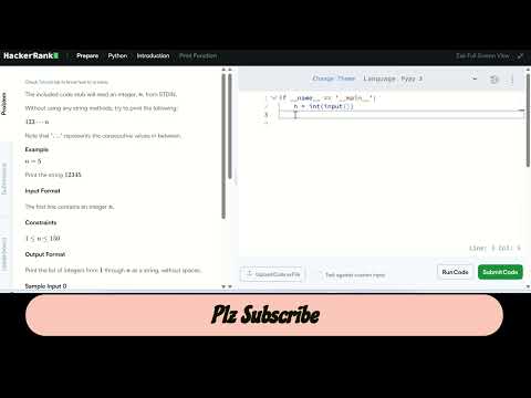 Print Function Hackerrank Solution Python Solution