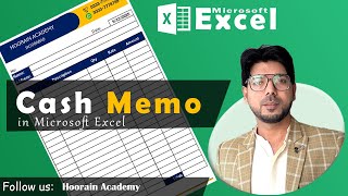How to Create a Cash Memo in Excel | Hoorain Academy #cashmemo #bill #slip #cashbill
