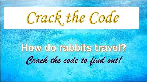 Crack the code activity