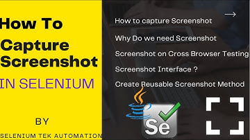 How to Capture Screenshot in Selenium | How to take Screenshot in Selenium Automation