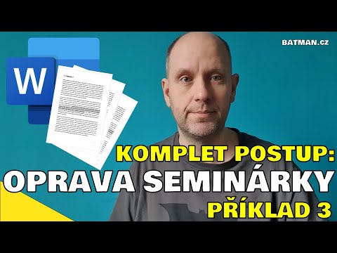 MS WORD – komplet editace úprava dokumentu (příklad 3)