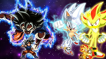 Son Goku 3.5 MUI JUS(New) VS Sonic Chaos OP(All Form) & Shadow OP in Jump Force Mugen
