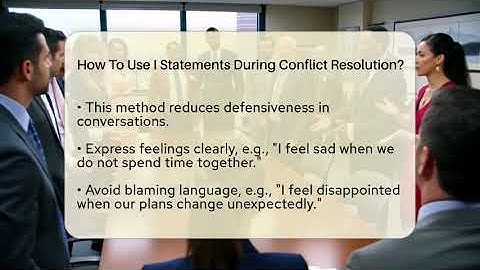 How To Use I Statements During Conflict Resolution? - The Love Workshop