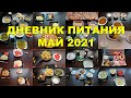 ДНЕВНИК ПИТАНИЯ МАЙ 2021