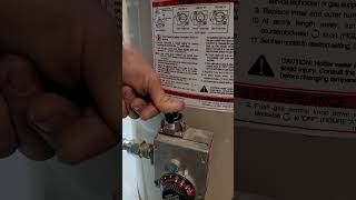 Re-light your pilot light - older hot water heater