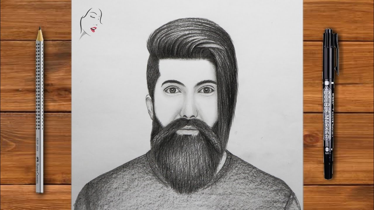 How to Draw a Beard  Really Easy Drawing Tutorial