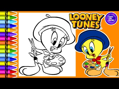 ◆CARLYN◆ Tweety Tini 4colors Coloring Tweety Bird The Artist | Looney Tunes Coloring Book