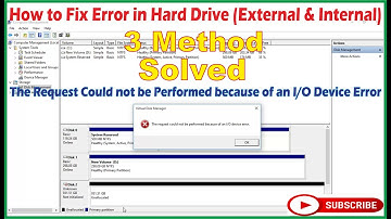 Fix Hard Disk Error The Request Could not be Performed because of an I/O Device Error - 3 Method