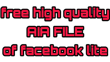 The all new best quality aia file of facebook lite ||how to make face book app