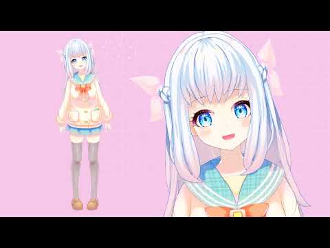 保健委員の女子高生のVtuberモデルのプロモーションビデオ