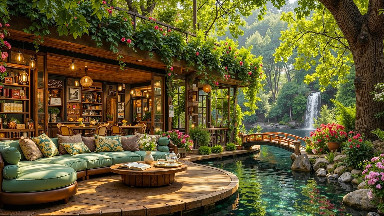 Tranquil Forest Café Jazz 🌿Relaxing Jazz Instrumentals & Nature Sounds for Deep Focus