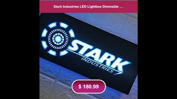 Stark Industries LED Lightbox Dimmable & USB Powered Marvel Avengers Home