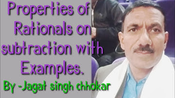 Class-8th,Chapter1 Rational number(part 2)/properties of rational numbers over subtraction/ by Jagat