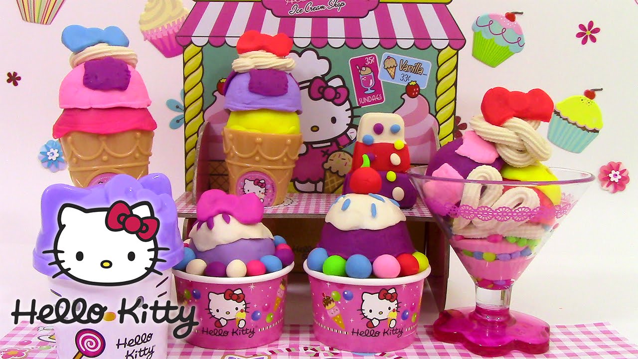Play Doh Hello Kitty Ice Cream Shop le marchand de glaces p¢te   modeler ãƒãƒ­ãƒ¼ã‚­ãƒ†ã‚£ ã‚¢ã‚¤ã‚¹ã‚¯ãƒªãƒ¼ãƒ 