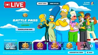 🔴LIVE! - FORTNITE SIMPSONS SEASON LEAKED RIGHT NOW!! NEW BATTLE PASS, MAP, & MORE! (LIVE)