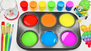 Satisfying Video l How to make Mixing Slime Foot into Bathtub & Rainbow Nail Polish Cutting ASMR #6