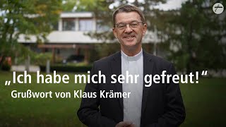 Der Künftige Bischof Dr. Klaus Krämer Spricht Seinen Dank Aus Drs