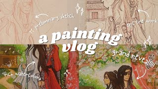 Painting Heaven Official's Blessing 🌸🦋 Art Timelapse🖌 Ep 8