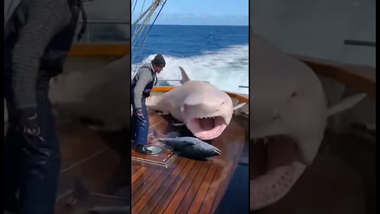 Big Catch Turns Nightmare Tuna Flood the Deck with a Porcelain “GHOST” Shark! 😱