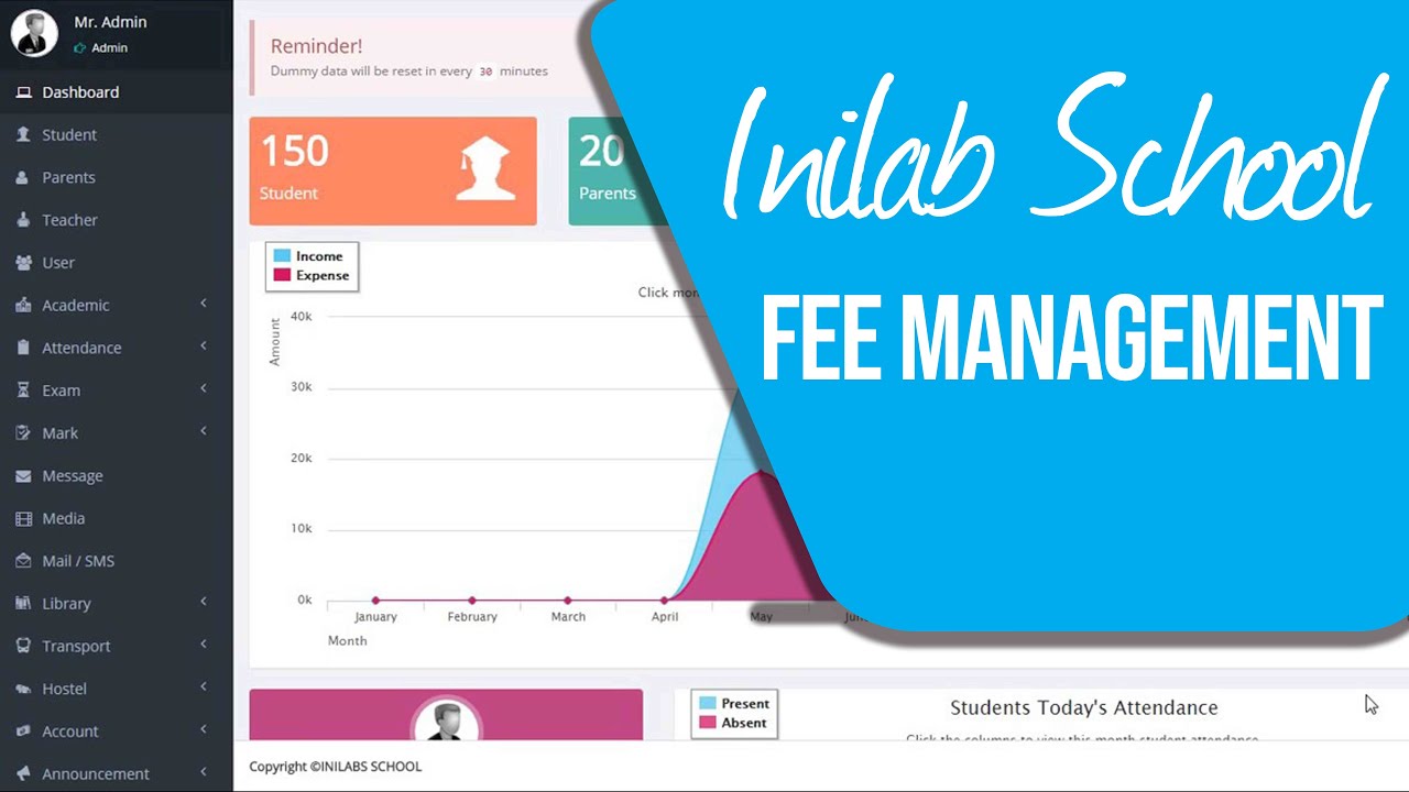 Fee management in inilabs school express