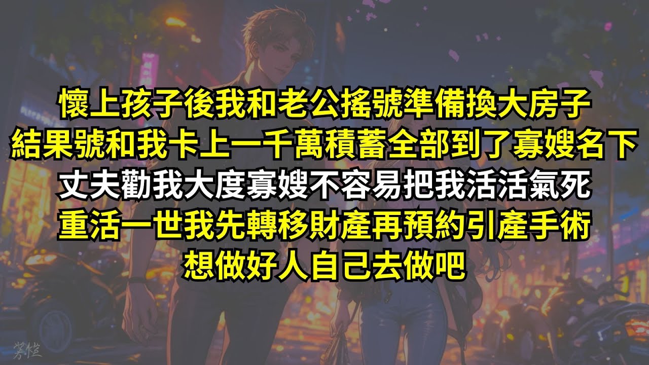 懷上孩子後我和老公搖號準備換大房子，結果號和我卡上一千萬積蓄全部到了寡嫂名下，重活一世我先轉移財產再預約引產手術，想做好人自己去做吧。