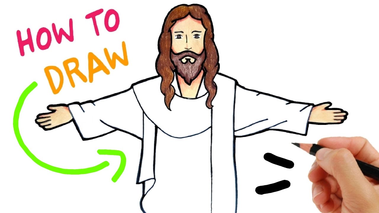 How To Draw Jesus Really Easy Drawing Tutorial In 2021 Drawing | Images ...