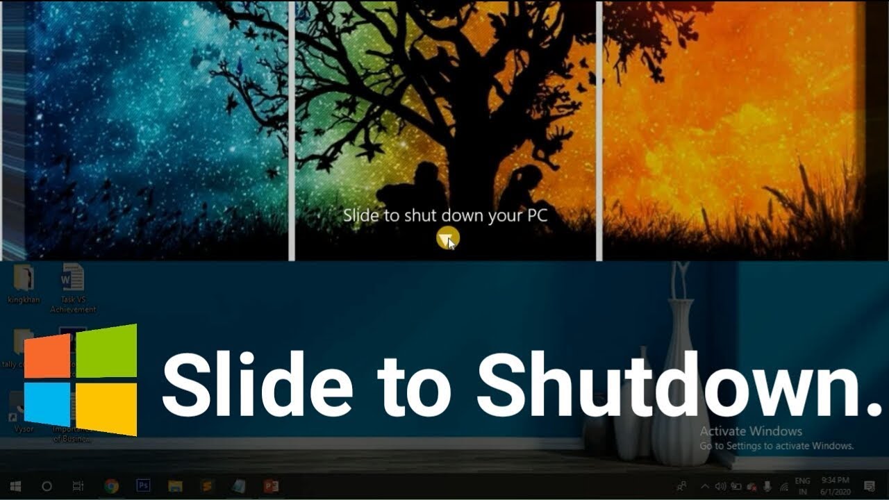 How to make Slide to Shut Down in Window 10 !! - YouTube