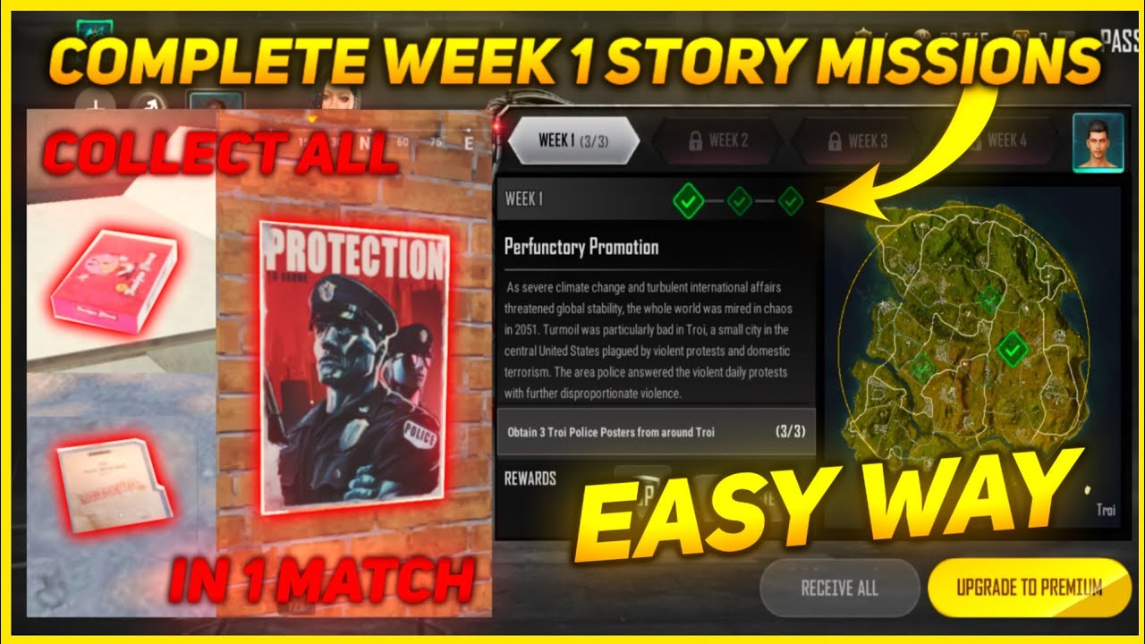 Easy Way To Complete Week 1 Story Missions in PUBG New State ( Hindi ) Fully Explained