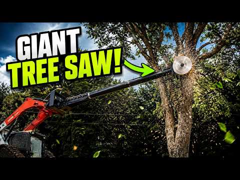 Now THAT’S a Tree Trimmer! Giant Buzz Saw in Action Destroying Limbs