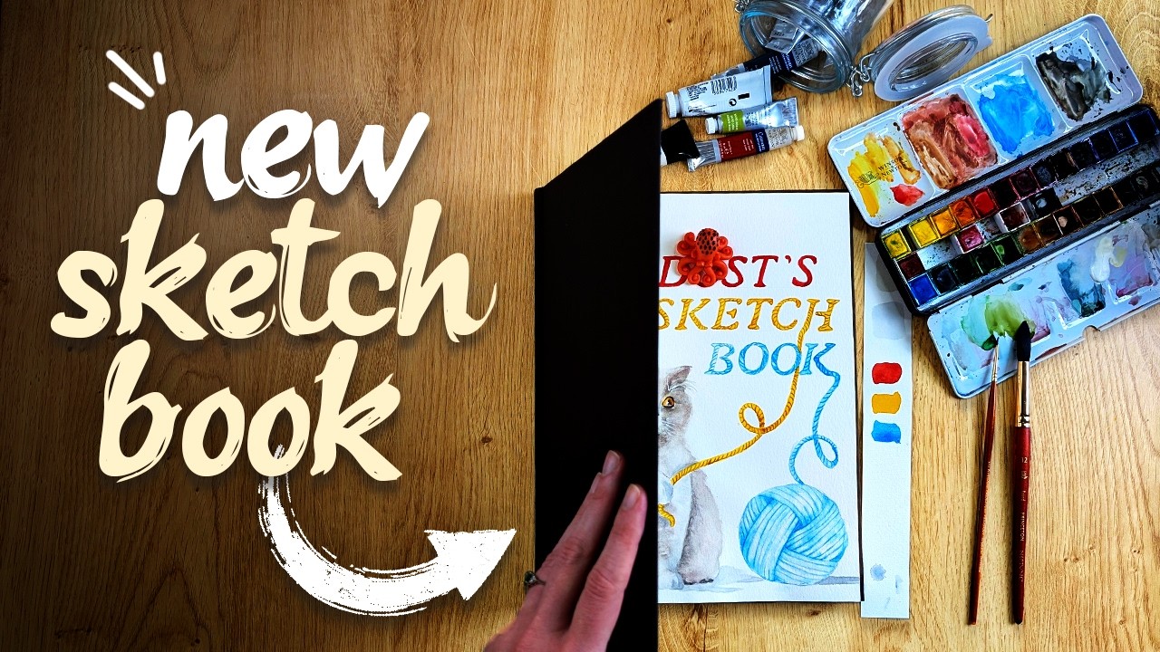 Starting a NEW Sketchbook || Painting The First Page - YouTube
