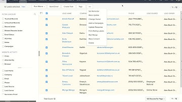 Performing Bulk Actions on Records in Zoho CRM
