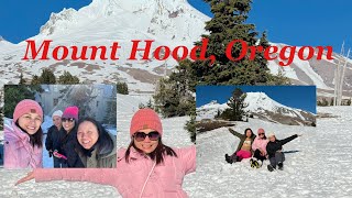 Day Trip with Friends to Mount Hood, Oregon|Playing with snow and hanging out with amiga #viral 