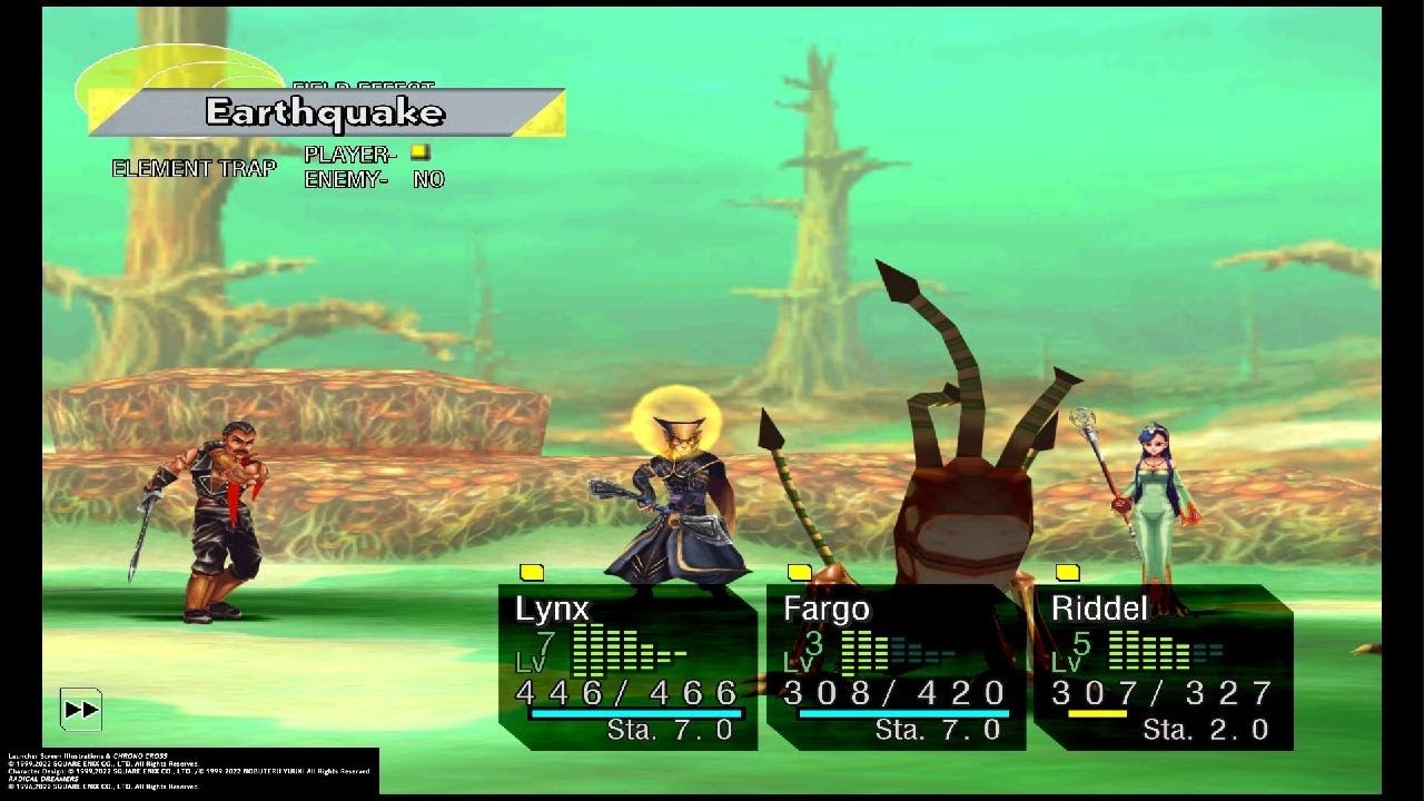 Chrono Cross trap element Earthquake YouTube