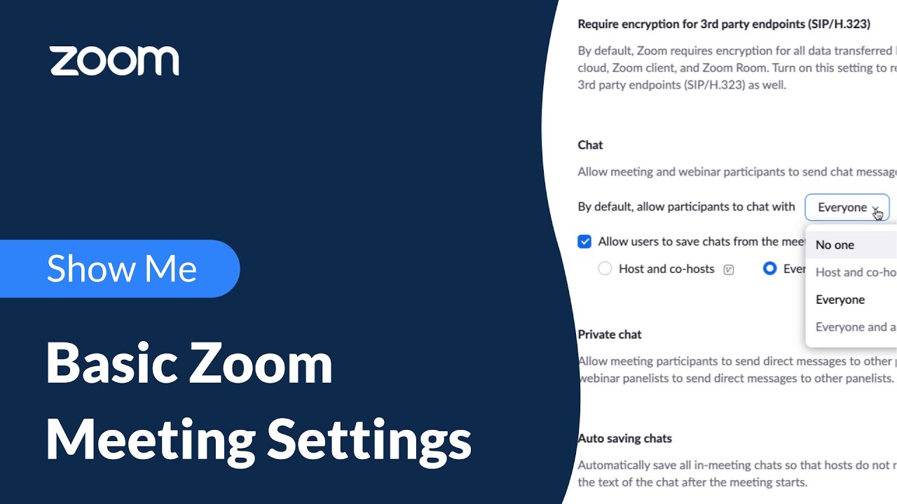 Update New Basic Zoom Meeting Settings