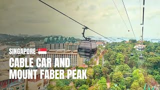 🇸🇬 [4K] Singapore Cable Car Experience 2023 + Mount Faber Peak | Walking Tour