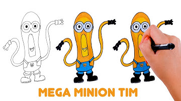 How to DRAW MEGA MINION TIM - Despicable Me 4