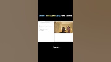 Chrome T-Rex game using Hand Gesture | Cloud-Geek | OpenCV #mediapipe #shorts