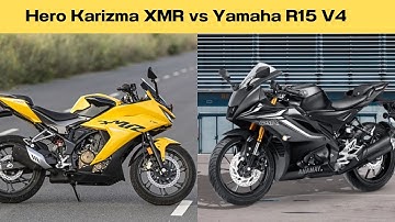 2023 New Hero Karizma XMR vs Yamaha R15 V4🔥 #comparison #sportsbike #newbike