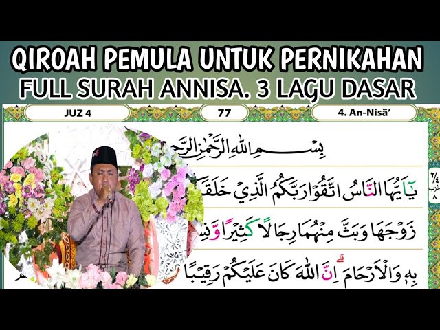 BELAJAR QORI' PEMULA UNTUK ACARA PERNIKAHAN FUL SURAH AN NISA'. class=