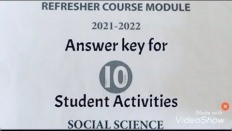 10th Social. Unit-5 Student activities answer key.