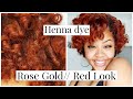 How to dye hair rose gold/ red using Henna powder| Henna powder dye @foxyraw